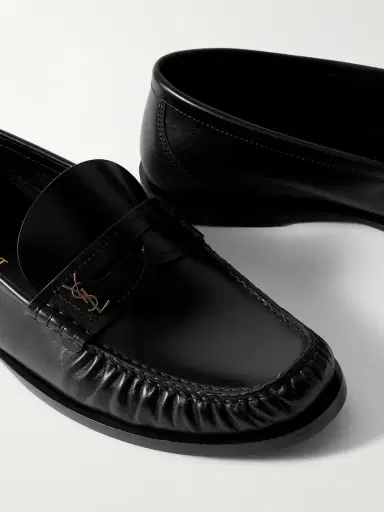 Saint Laurent Laurent Glossed-leather Loafers | Thumbnail 4 Saint Laurent Laurent Glossed-leather Loafers | Thumbnail 4
