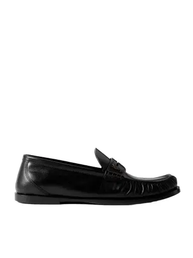 Saint Laurent Laurent Glossed-leather Loafers | Thumbnail 1 Saint Laurent Laurent Glossed-leather Loafers | Thumbnail 1
