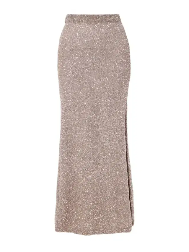 Sequined Knitted Maxi Skirt