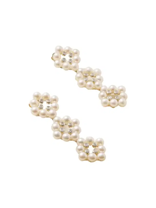 14-karat Gold, Pearl And Diamond Earrings