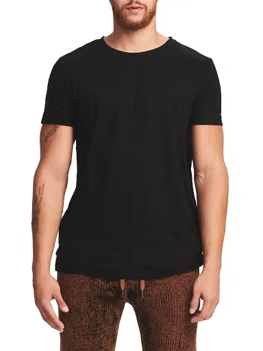 SEROYA Men's Luke Easy T-Shirt - Black | Thumbnail 2 SEROYA Men's Luke Easy T-Shirt - Black | Thumbnail 2
