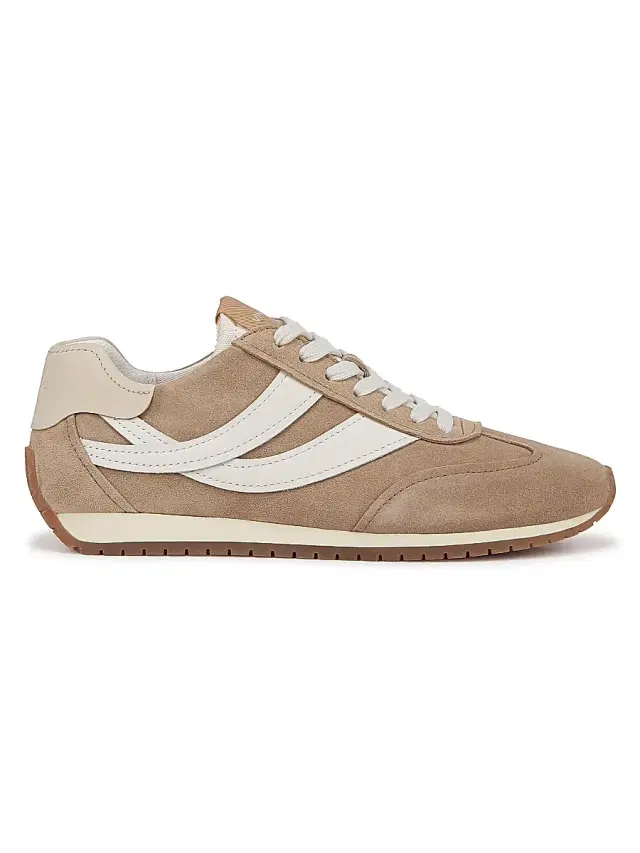 Vince Women's Oasis Runner Suede & Leather Sneakers - Camel White