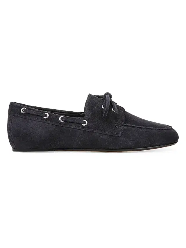 Vince Women's Marin Suede Boat Shoes - Blue Ink
