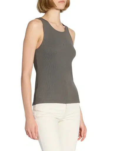 Saint Laurent Women's Cassandre Tank Top - Anthracite - Size XL | Thumbnail 5 Saint Laurent Women's Cassandre Tank Top - Anthracite - Size XL | Thumbnail 5