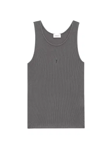 Saint Laurent Women's Cassandre Tank Top - Anthracite - Size XL | Thumbnail 1 Saint Laurent Women's Cassandre Tank Top - Anthracite - Size XL | Thumbnail 1