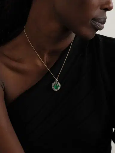 Amrapali London Jaipur 18-karat Gold, Emerald And Diamond Necklace | Thumbnail 2 Amrapali London Jaipur 18-karat Gold, Emerald And Diamond Necklace | Thumbnail 2