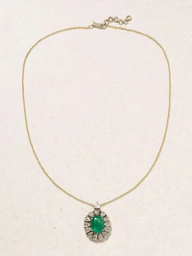 Amrapali London Jaipur 18-karat Gold, Emerald And Diamond Necklace | Thumbnail 4 Amrapali London Jaipur 18-karat Gold, Emerald And Diamond Necklace | Thumbnail 4