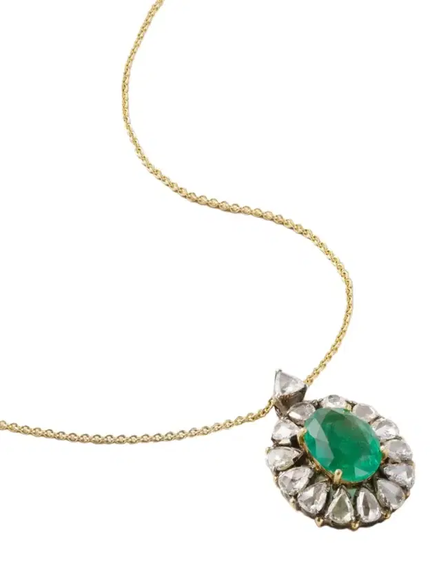 Jaipur 18-karat Gold, Emerald And Diamond Necklace Jaipur 18-karat Gold, Emerald And Diamond Necklace