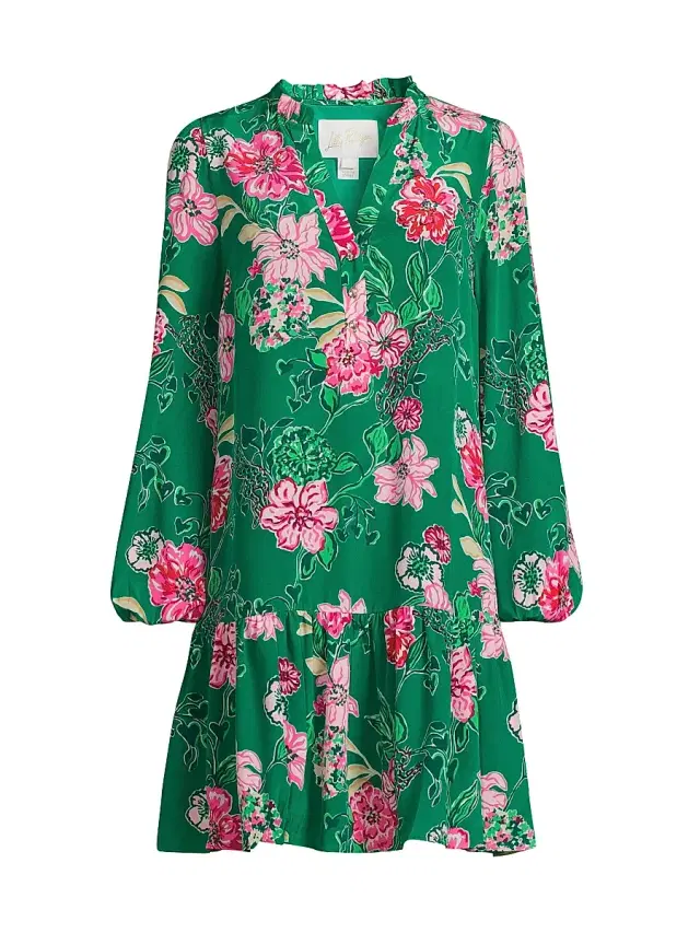 Lilly Pulitzer Women's Evaline Floral Silk Dress