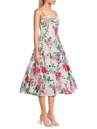 Lilly Pulitzer Women's Lillyanna Floral Fit-&-Flare Dress - Coconut - Size 6 | Thumbnail 4 Lilly Pulitzer Women's Lillyanna Floral Fit-&-Flare Dress - Coconut - Size 6 | Thumbnail 4
