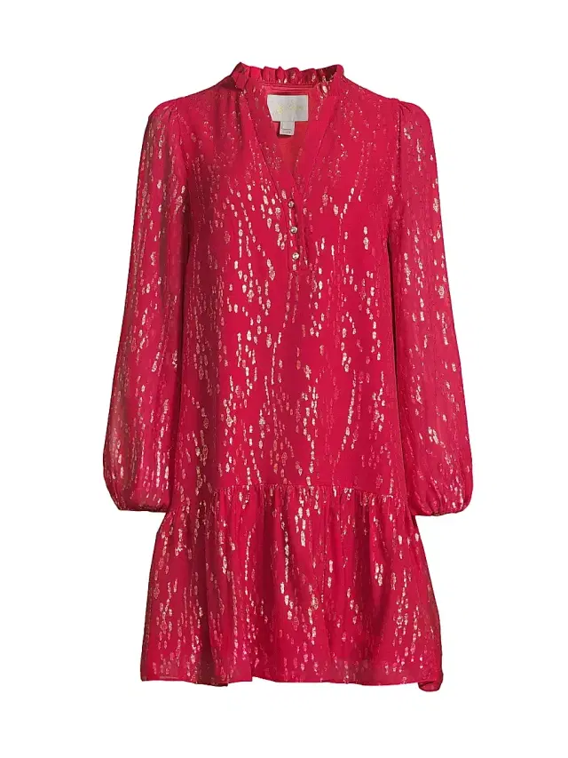 Lilly Pulitzer Women's Evaline Silk Dress - Malbec Red