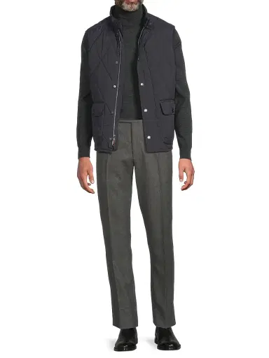 Ralph Lauren Purple Label Men's Carleton Quilted Down Vest - Classic Chairman Navy - Size XXL | Thumbnail 2