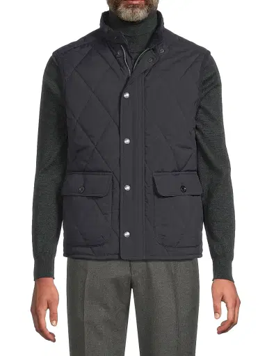Ralph Lauren Purple Label Men's Carleton Quilted Down Vest - Classic Chairman Navy - Size XXL | Thumbnail 3