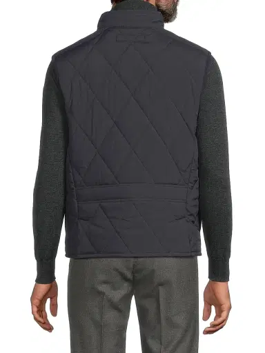 Ralph Lauren Purple Label Men's Carleton Quilted Down Vest - Classic Chairman Navy - Size XXL | Thumbnail 5