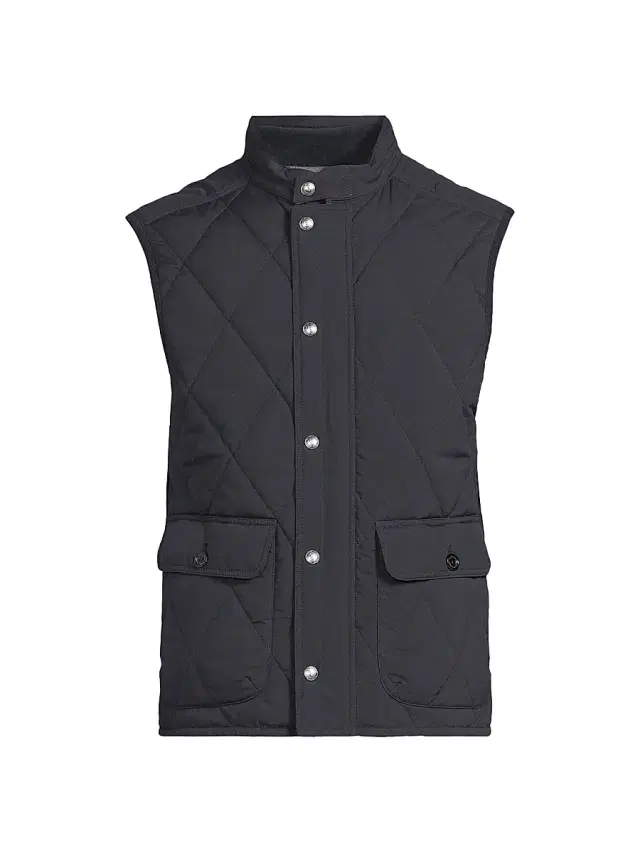 Men's Carleton Quilted Down Vest - Classic Chairman Navy