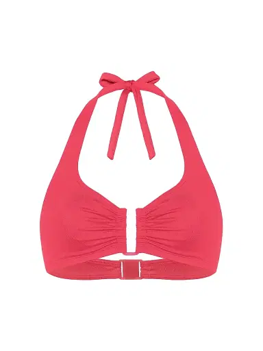 Eres Women's Dedicace Ruched Halter Bikini Top - Corail - Size 12 | Thumbnail 1