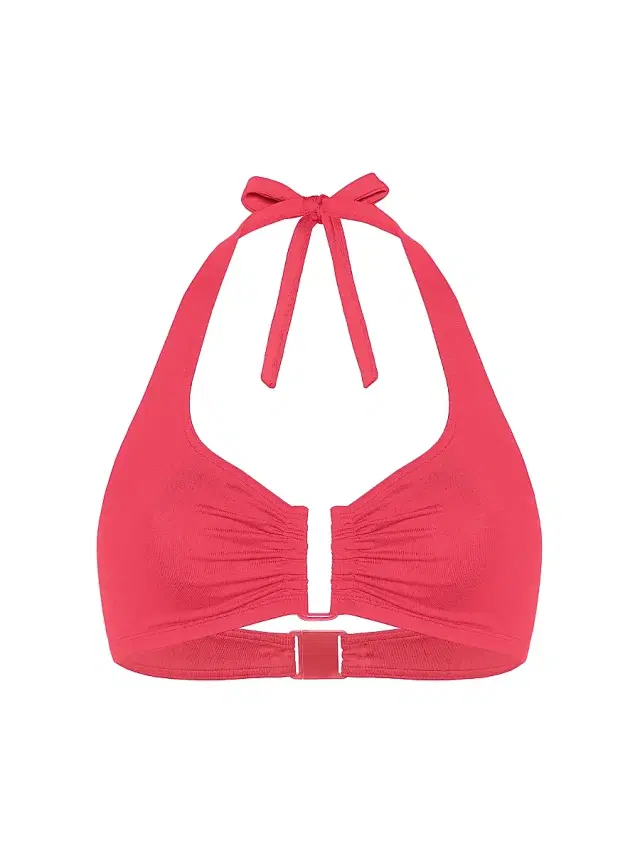 Women's Dedicace Ruched Halter Bikini Top - Corail