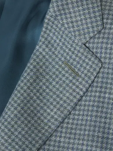Canali Men's Houndstooth Linen-Wool Sportcoat - Green - Size 44 | Thumbnail 6 Canali Men's Houndstooth Linen-Wool Sportcoat - Green - Size 44 | Thumbnail 6