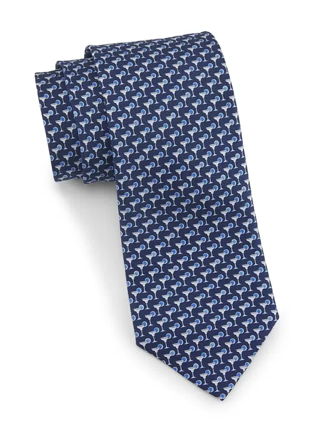 Men's Zibibbo Silk Tie - Navy