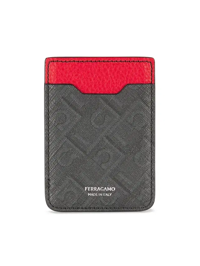 Men's Monogram Coated Card Holder - Nero Flame Red Men's Monogram Coated Card Holder - Nero Flame Red