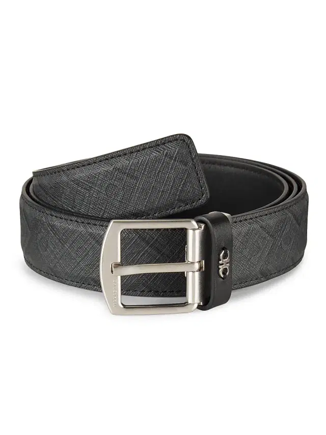 FERRAGAMO Men's Reversible Gancini Belt - Nero