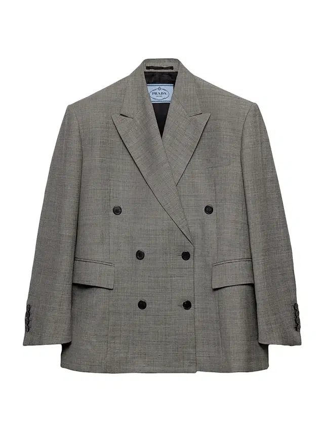 Women's Double-Breasted Grisaille Jacket - Grey