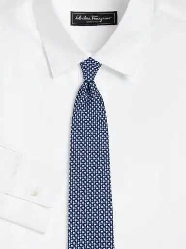 Ferragamo Men's Ping Pong Paddle Silk Tie | Thumbnail 2
