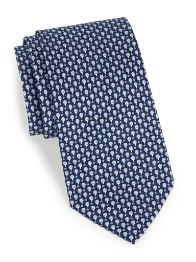 Ferragamo Men's Ping Pong Paddle Silk Tie | Thumbnail 1
