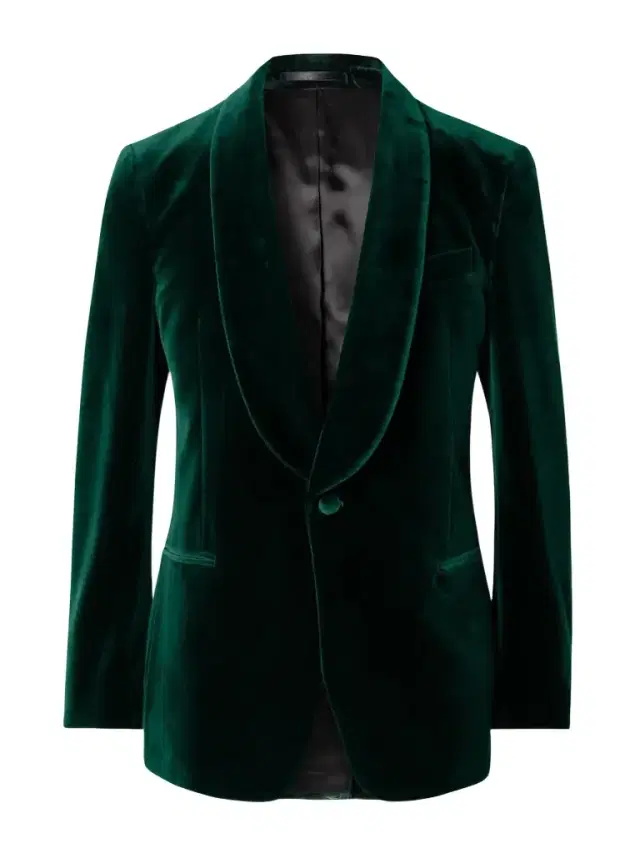 MR P. Slim-Fit Shawl-Collar Cotton-Velvet Tuxedo Jacket - Men