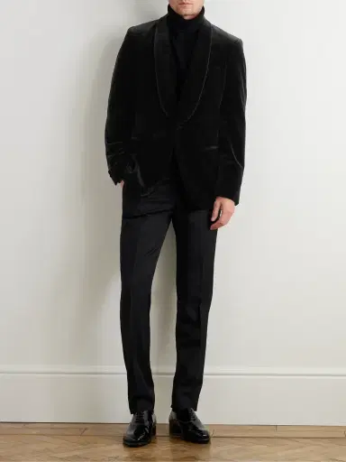 MR P. Slim-Fit Shawl-Collar Cotton-Velvet Tuxedo Jacket - Men | Thumbnail 2 MR P. Slim-Fit Shawl-Collar Cotton-Velvet Tuxedo Jacket - Men | Thumbnail 2