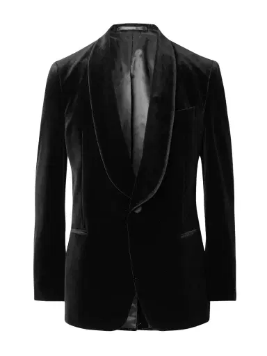 MR P. Slim-Fit Shawl-Collar Cotton-Velvet Tuxedo Jacket - Men | Thumbnail 1 MR P. Slim-Fit Shawl-Collar Cotton-Velvet Tuxedo Jacket - Men | Thumbnail 1