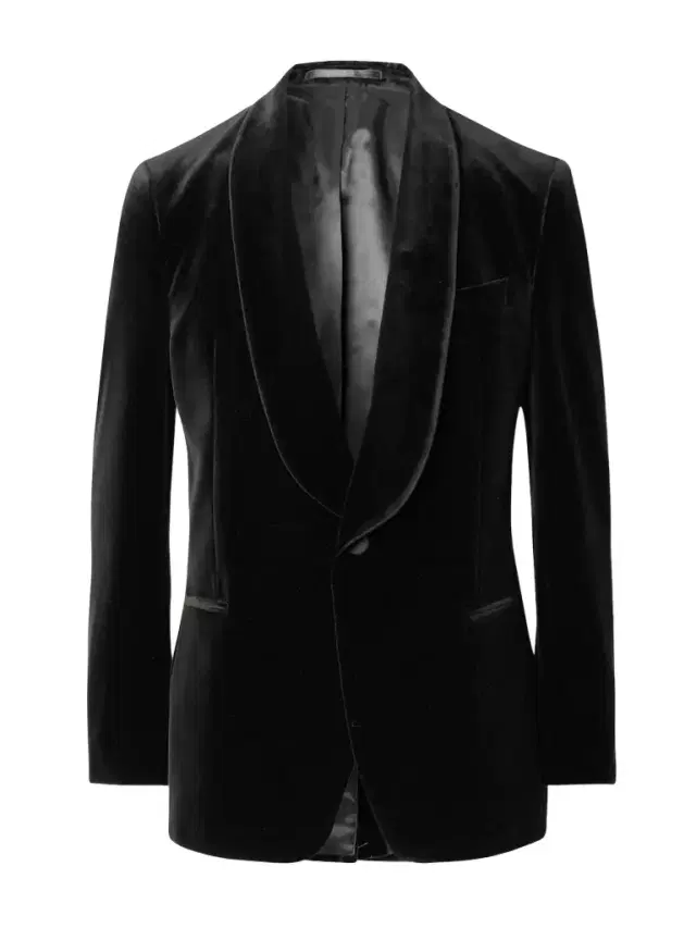 MR P. Slim-Fit Shawl-Collar Cotton-Velvet Tuxedo Jacket - Men