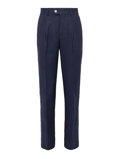 Brunello Cucinelli Slim-Fit Pleated Linen Suit Trousers - Men | Thumbnail 1 Brunello Cucinelli Slim-Fit Pleated Linen Suit Trousers - Men | Thumbnail 1