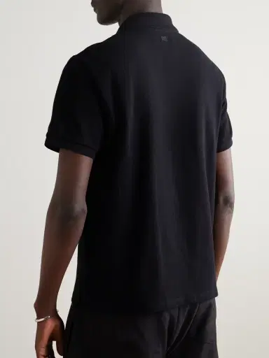AMI PARIS Logo-Embroidered Organic Cotton-Piqué Polo Shirt - Men | Thumbnail 3 AMI PARIS Logo-Embroidered Organic Cotton-Piqué Polo Shirt - Men | Thumbnail 3