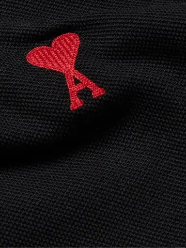 AMI PARIS Logo-Embroidered Organic Cotton-Piqué Polo Shirt - Men | Thumbnail 4 AMI PARIS Logo-Embroidered Organic Cotton-Piqué Polo Shirt - Men | Thumbnail 4