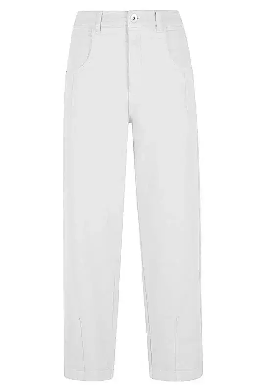Cropped Jean - White