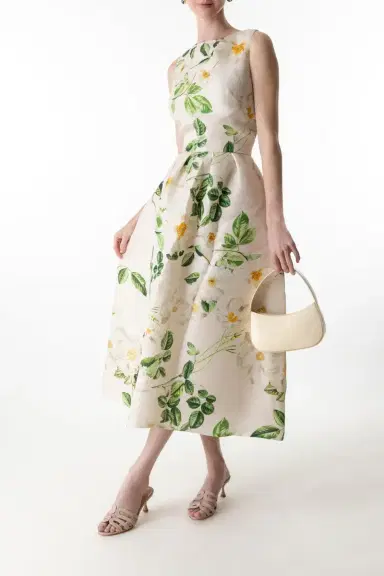 MONIQUE LHUILLIER Sleeveless Day Dress | Thumbnail 2
