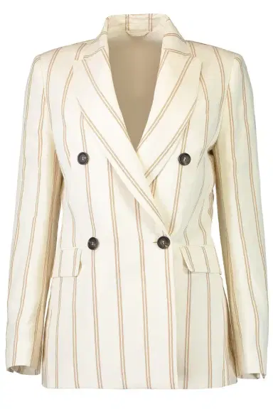 Brunello Cucinelli Structured Stripe Blazer | Thumbnail 1 Brunello Cucinelli Structured Stripe Blazer | Thumbnail 1