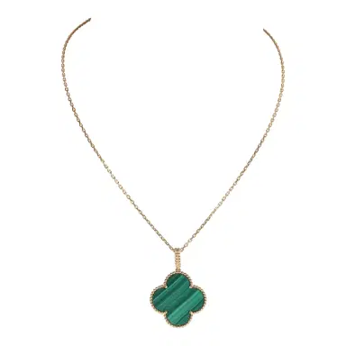 Van Cleef & Arpels Van Cleef & Arpels Magic Alhambra Long Necklace 1 Motif Malachite 18K Yellow Gold Hardware | Thumbnail 1 Van Cleef & Arpels Van Cleef & Arpels Magic Alhambra Long Necklace 1 Motif Malachite 18K Yellow Gold Hardware | Thumbnail 1