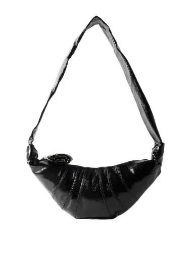 Lemaire Croissant Small Paneled Coated-canvas Shoulder Bag | Thumbnail 1 Lemaire Croissant Small Paneled Coated-canvas Shoulder Bag | Thumbnail 1