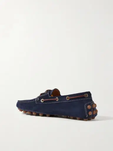 Tod's Gommino Macro Leather-trimmed Suede Loafers | Thumbnail 3 Tod's Gommino Macro Leather-trimmed Suede Loafers | Thumbnail 3