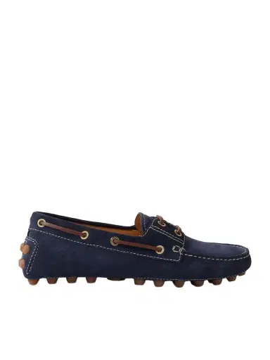 Tod's Gommino Macro Leather-trimmed Suede Loafers | Thumbnail 1 Tod's Gommino Macro Leather-trimmed Suede Loafers | Thumbnail 1