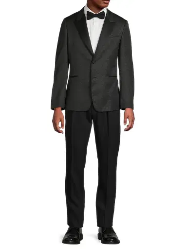 Paul Smith Men's Metallic Woven Dinner Jacket - Black - Size 46 | Thumbnail 2