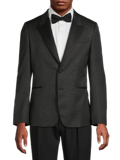 Paul Smith Men's Metallic Woven Dinner Jacket - Black - Size 46 | Thumbnail 3