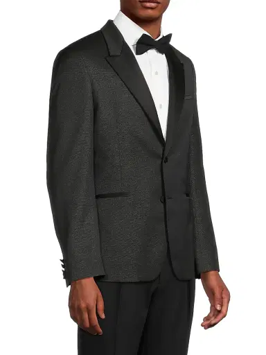 Paul Smith Men's Metallic Woven Dinner Jacket - Black - Size 46 | Thumbnail 4