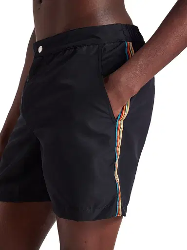 Paul Smith Men's Signature Stripe Swim Shorts - Black - Size XL | Thumbnail 4 Paul Smith Men's Signature Stripe Swim Shorts - Black - Size XL | Thumbnail 4