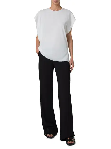 Akris punto Women's Sleeveless Ruffled Tank Blouse - Cream | Thumbnail 2
