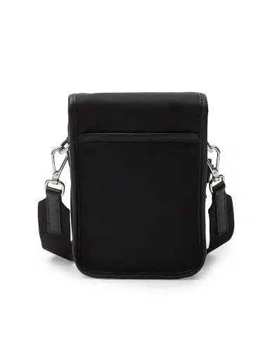 Prada Men's Re-Nylon And Saffiano Leather Shoulder Bag - Black | Thumbnail 3
