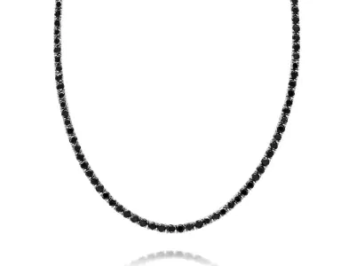 Wish Fine Jewelry 4.00cts Black Diamonds 18K Gold Tennis Necklace | Thumbnail 1 Wish Fine Jewelry 4.00cts Black Diamonds 18K Gold Tennis Necklace | Thumbnail 1