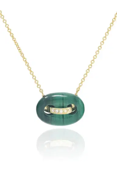 Jenna Blake Malachite Mini Mariner Necklace | Thumbnail 3